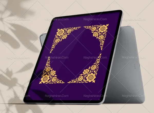 طرح لچک گل و برگ سنتی