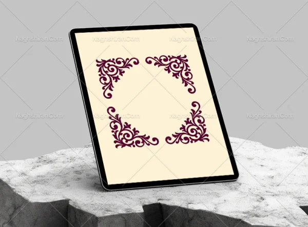 نقوش سنتی رنگی طرح لچک