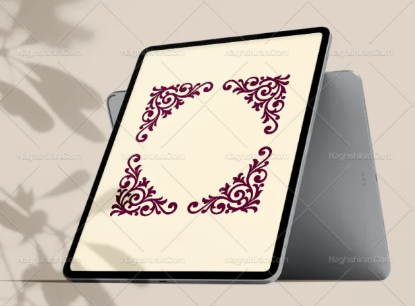 نقوش سنتی رنگی طرح لچک