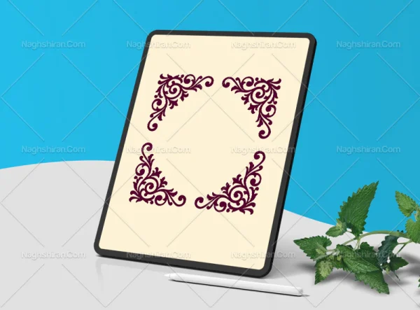 نقوش سنتی رنگی طرح لچک