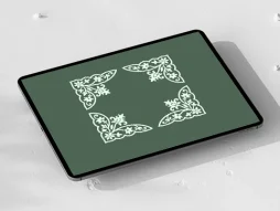 نقش و نگار سفید لچک سنتی