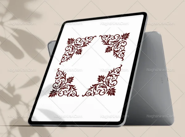گل و بوته سنتی طرح لچک