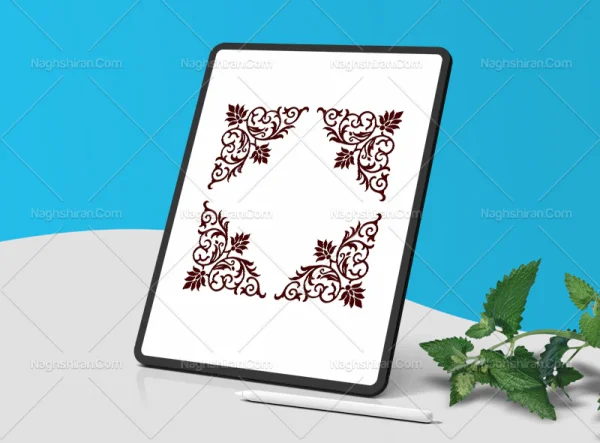 گل و بوته سنتی طرح لچک