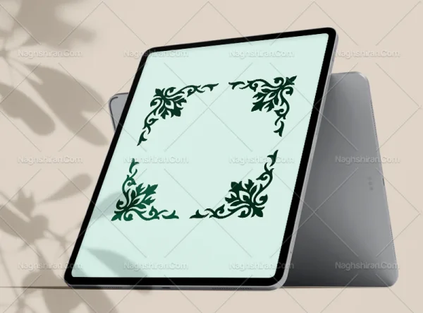 لچک حاشیه نقوش ساده سنتی