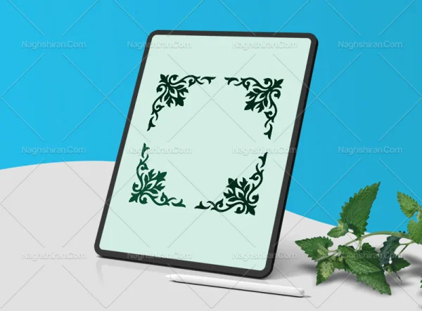 لچک حاشیه نقوش ساده سنتی