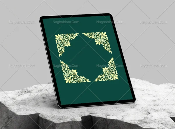 طرح لچک نقش و نگار سبز