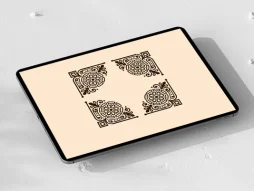 نقوش قهوه ای سنتی طرح لچک
