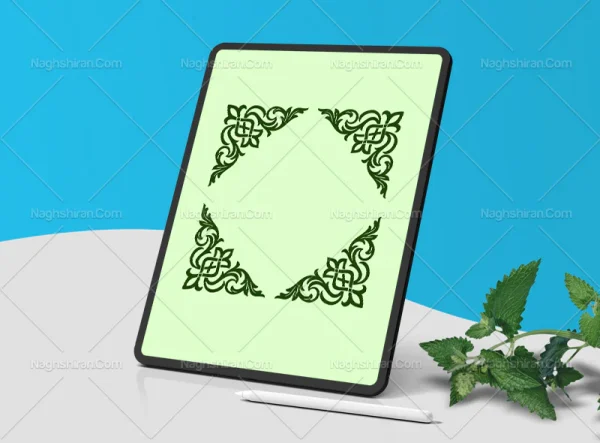 نقوش سبز لچک سنتی