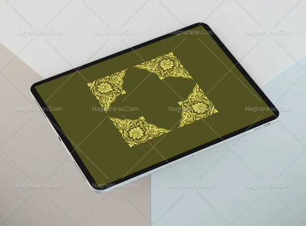 نقوش ختایی اسلیمی طرح لچک