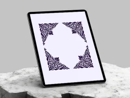 نقوش بنفش سنتی طرح لچک