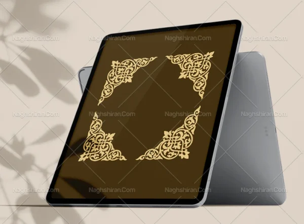 نقوش رنگی سنتی طرح لچک
