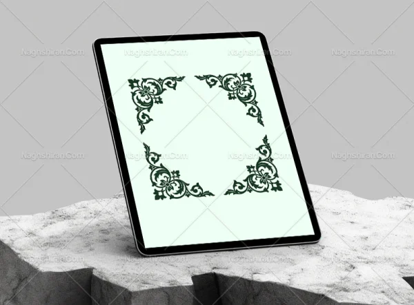 نقوش برگ لوتوس طرح لچک