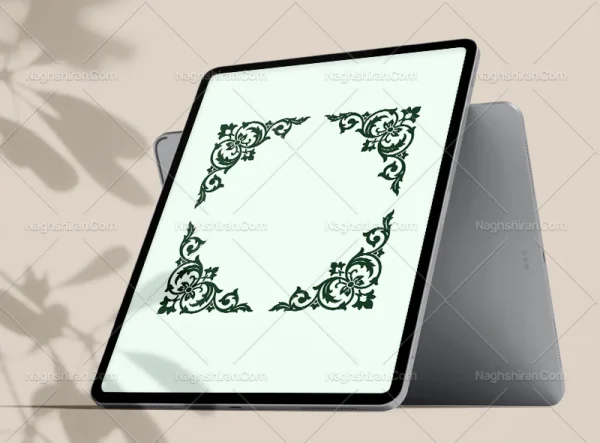 نقوش برگ لوتوس طرح لچک
