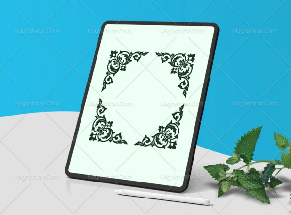نقوش برگ لوتوس طرح لچک