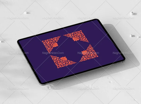نقوش طرح لچک سنتی قرمز