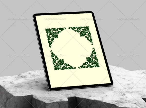 نقوش سنتی سبز طرح لچک