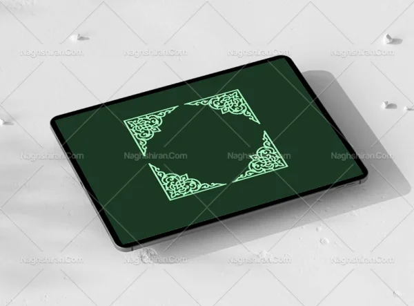 نقوش سنتی طرح لچک سبز