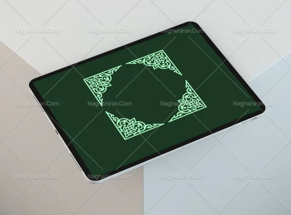 نقوش سنتی طرح لچک سبز