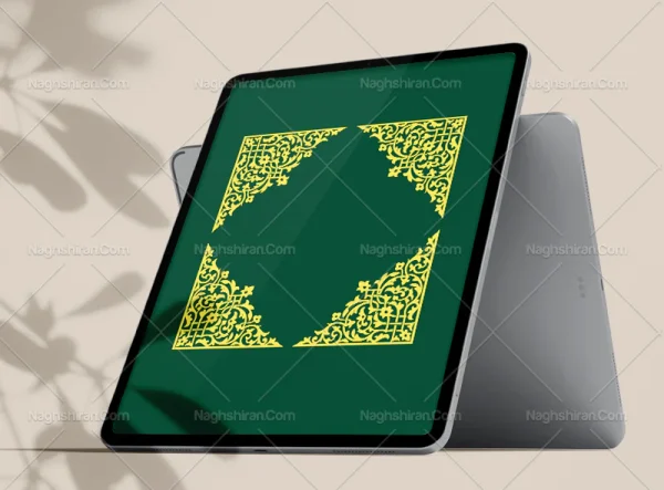 نقش و نگار سبز لچک