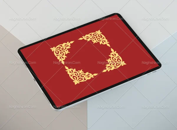 نقوش طرح لچک سنتی رنگی