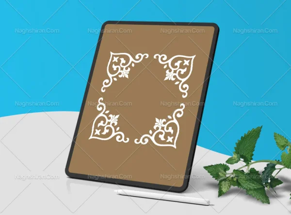 نقوش ساده طرح لچک