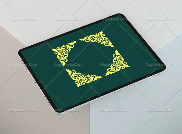 نقوش رنگی ساده طرح لچک
