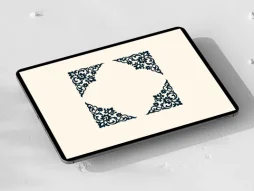وکتور نقوش گل و برگ سنتی طرح لچک