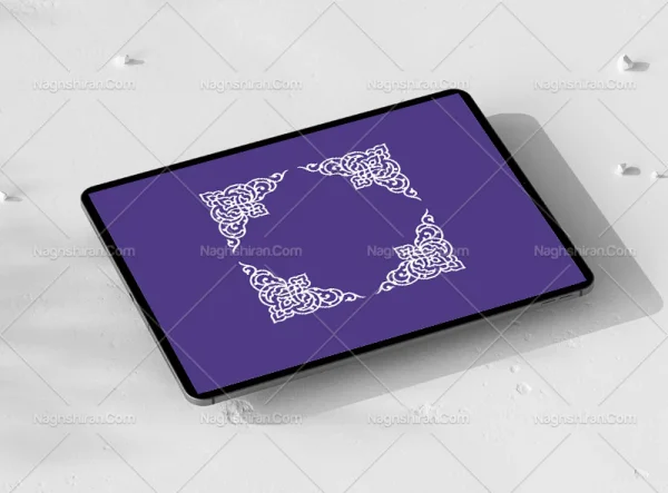 وکتور نقوش سفید سنتی طرح لچک