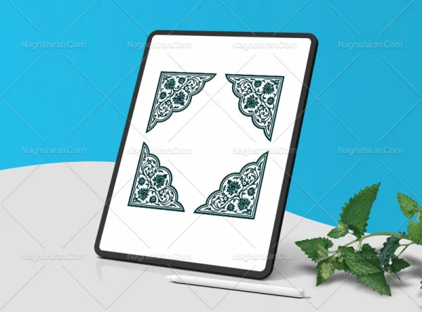 وکتور طرح لچک نقوش ختایی