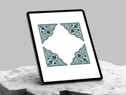 وکتور طرح لچک نقوش ختایی