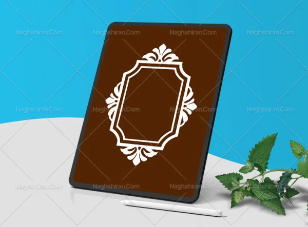وکتور طرح حاشیه نقوش ساده سنتی