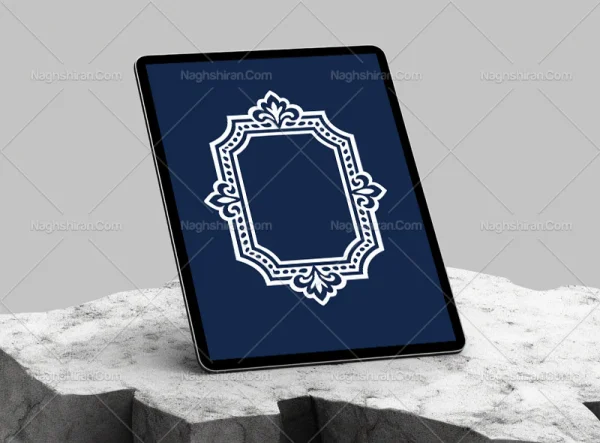 وکتور طرح حاشیه ساده سنتی رنگی