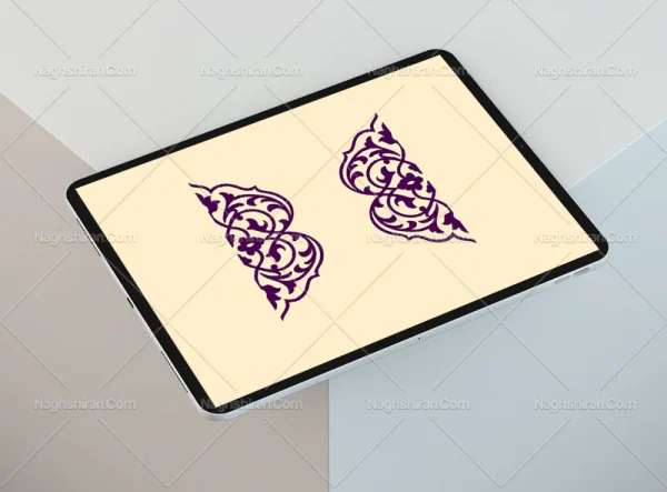 طرح نیم ترنج المان سنتی