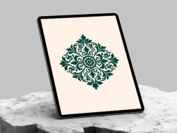 طرح نشان ساده سبز رنگ