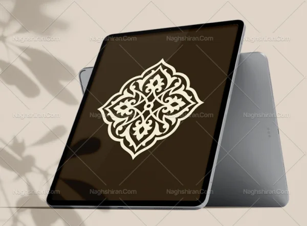 نشان تذهیب ساده رنگی