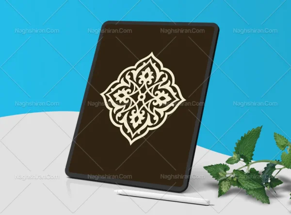 نشان تذهیب ساده رنگی