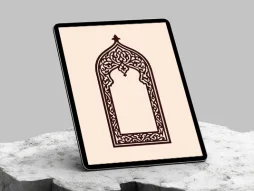 وکتور حاشیه محراب نقوش تذهیب