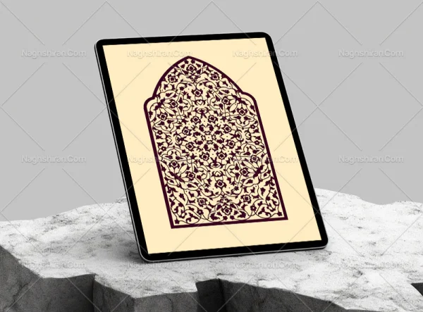 طرح تذهیب رنگی محراب