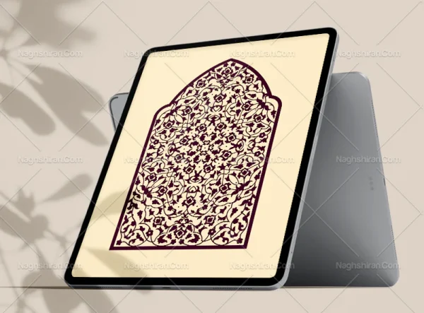 طرح تذهیب رنگی محراب