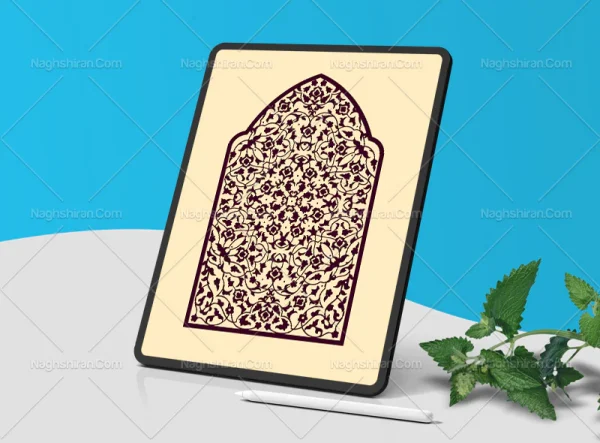طرح تذهیب رنگی محراب