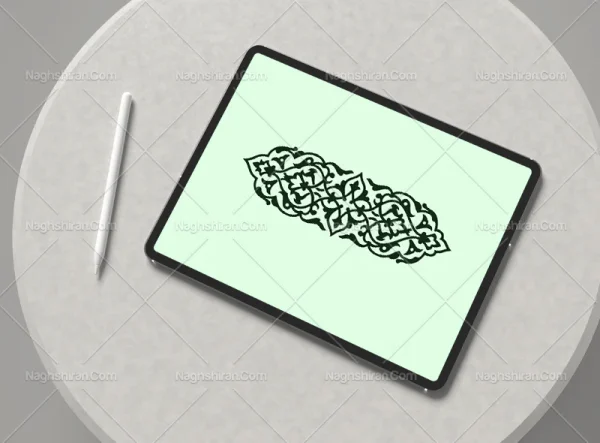 نقوش اسلیمی تذهیب طرح قلمدان