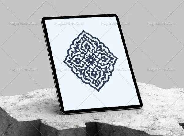 نقوش سنتی رنگی طرح ترنج