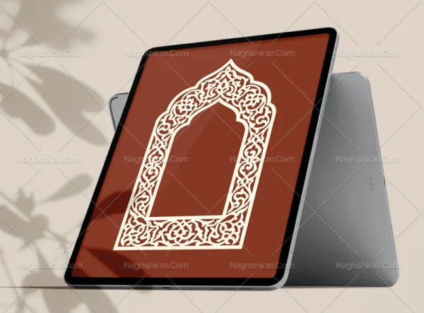 نقوش اسلیمی طرح حاشیه محراب