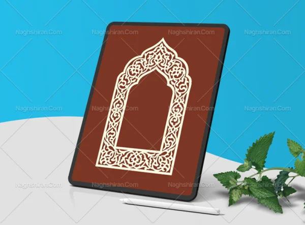 نقوش اسلیمی طرح حاشیه محراب