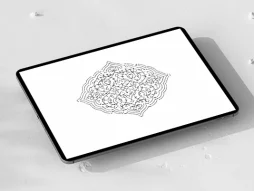 وکتور نقوش تذهیب تو خالی ترنج