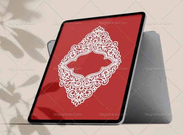 طرح نقوش ترنج سفید سنتی