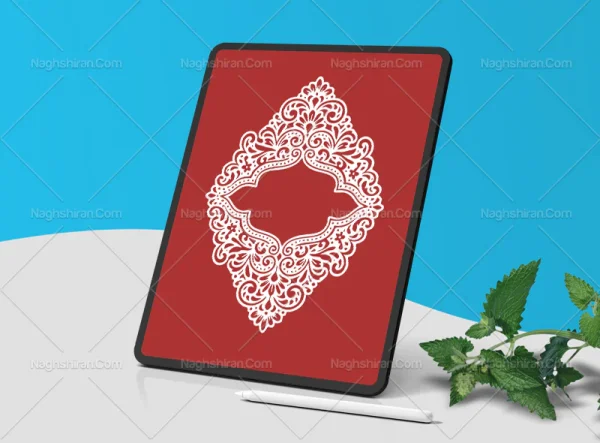 طرح نقوش ترنج سفید سنتی