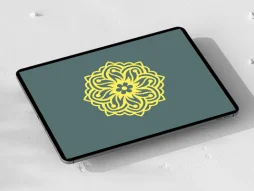 نشان طرح گل فرفره ای تذهیب