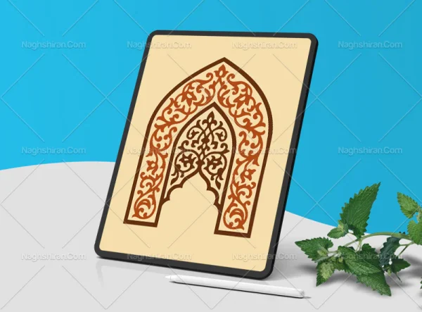طرح حاشیه نقوش سنتی محراب