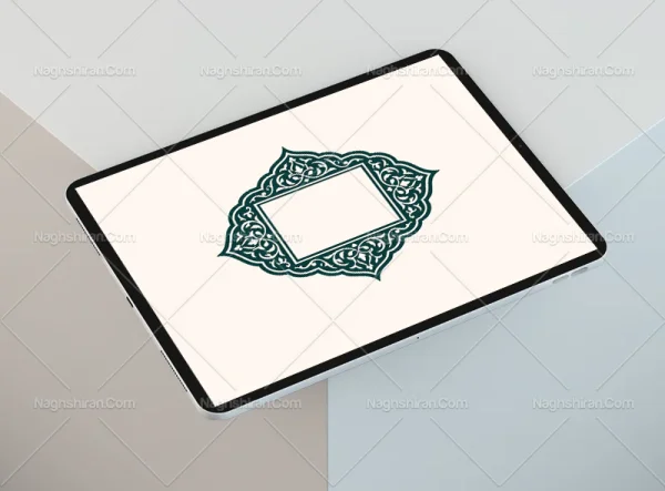 وکتور حاشیه نقوش و المان رنگی سنتی